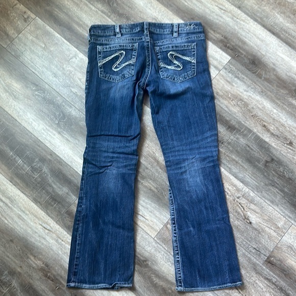 Silver Jeans Denim - Silver Jeans size 24 Aiko Bootcut blue denim Bikercore jeans